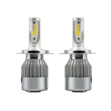 Load image into Gallery viewer, 2pcs H4 18W 1800LM 6000K Waterproof IP68 Car Auto LED Headlight with 2 COB LED Lamps, DC 9-36V, H4