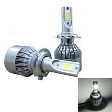 Load image into Gallery viewer, 2pcs H7 18W 1800LM 6000K Waterproof IP68 Car Auto LED Headlight with 2 COB LED Lamps, DC 9-36V, H7