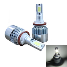 Load image into Gallery viewer, 2pcs H8/H11 18W 1800LM 6000K Waterproof IP68 Car Auto LED Headlight with 2 COB LED Lamps, DC 9-36V, H8/H11