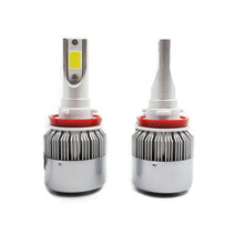 Load image into Gallery viewer, 2pcs H8/H11 18W 1800LM 6000K Waterproof IP68 Car Auto LED Headlight with 2 COB LED Lamps, DC 9-36V, H8/H11