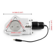 Load image into Gallery viewer, Universal Car 2.5 inch Stainless Steel Racing Electric Exhaust Cutout Valves Control Motor Kit, 2.5 inch