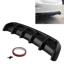 Load image into Gallery viewer, Universal Car Rear Bumper Lip Diffuser 6 Shark Fin Style Black ABS, Size: 67cm, Black