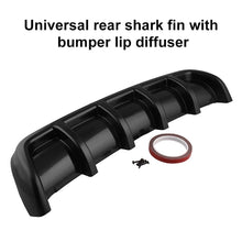 Load image into Gallery viewer, Universal Car Rear Bumper Lip Diffuser 6 Shark Fin Style Black ABS, Size: 67cm, Black