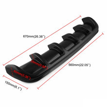 Load image into Gallery viewer, Universal Car Rear Bumper Lip Diffuser 6 Shark Fin Style Black ABS, Size: 67cm, Black