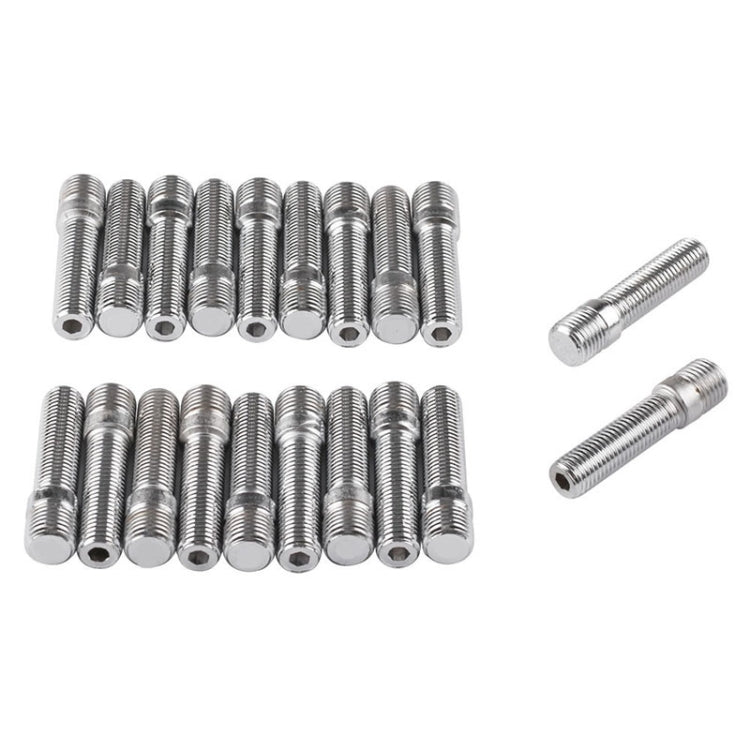 20 PCS 5cm Universal Car Modification Extended Wheels Stud Conversion M12x1.5 to M12x1.5 Screw Adapter LN032 LN033 LN044, 5cm M12x1.5 to M12x1.5