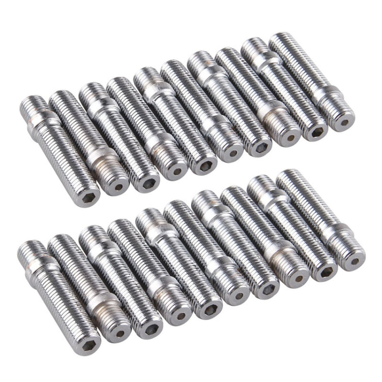 20 PCS 5cm Universal Car Modification Extended Wheels Stud Conversion M12x1.5 to M12x1.5 Screw Adapter LN032 LN033 LN044, 5cm M12x1.5 to M12x1.5