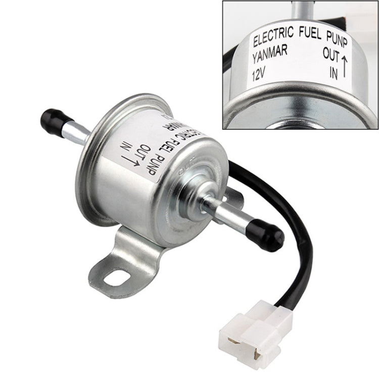 DC12V Car 90L/H In-Line Injection Fuel Pump External Electric Fuel Pump Flow 129612-52100 for Yanmar 4TNV88 Hitachi Mini Excavator, Car 90L/H In-Line Injection Fuel Pump