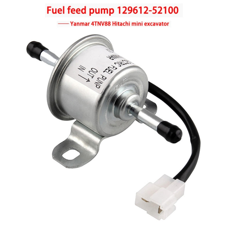DC12V Car 90L/H In-Line Injection Fuel Pump External Electric Fuel Pump Flow 129612-52100 for Yanmar 4TNV88 Hitachi Mini Excavator, Car 90L/H In-Line Injection Fuel Pump