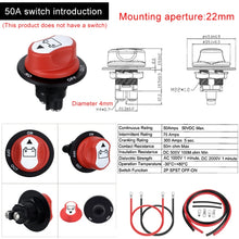 Load image into Gallery viewer, 10 AWG Battery Switch Connecting Cable for Car / Motorcycle / Ocean Liner, 10 AWG