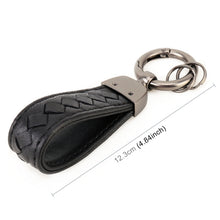 Load image into Gallery viewer, Car Metal + Braided Leather Key Ring Keychain