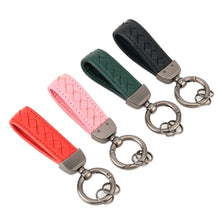 Load image into Gallery viewer, Car Metal + Braided Leather Key Ring Keychain