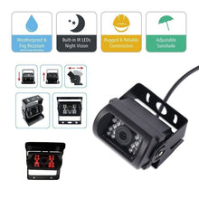 Load image into Gallery viewer, F0505 7 inch HD Car Dual Camera Rearview Mirror Monitor, with 2 x 10m Cable, Dual Camera