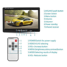 Load image into Gallery viewer, F0505 7 inch HD Car Dual Camera Rearview Mirror Monitor, with 2 x 10m Cable, Dual Camera
