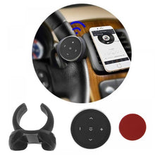 Load image into Gallery viewer, Car Wireless Bluetooth Controller Mobile Phone Multimedia Multi-functional Steering Wheel Remote Controller with Holder, with Holder (Black), with Holder (Silver)