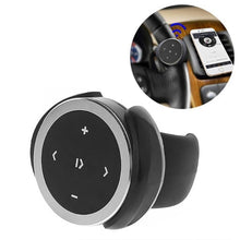 Load image into Gallery viewer, Car Wireless Bluetooth Controller Mobile Phone Multimedia Multi-functional Steering Wheel Remote Controller with Holder, with Holder (Black), with Holder (Silver)