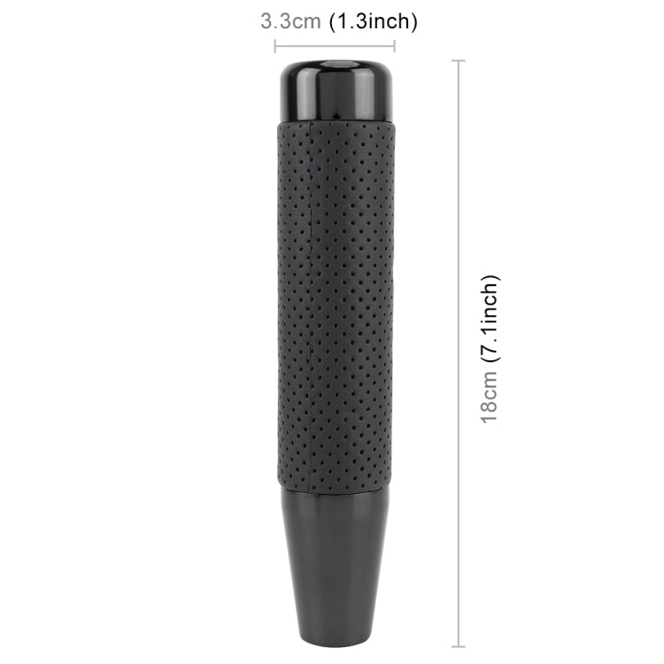Metal Leather Long Column Car Shift Knob, Size: 18x3.3cm, Size: 18x3.3cm (Black), Size: 18x3.3cm (Blue), Size: 18x3.3cm (Red), Size: 18x3.3cm (Silver)