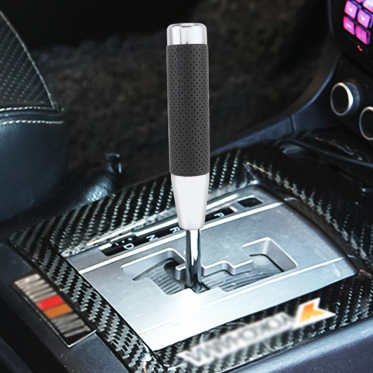 Metal Leather Long Column Car Shift Knob, Size: 18x3.3cm, Size: 18x3.3cm (Black), Size: 18x3.3cm (Blue), Size: 18x3.3cm (Red), Size: 18x3.3cm (Silver)