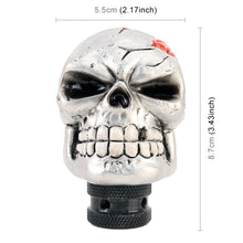 Load image into Gallery viewer, Universal Skull Head Shape Manual or Automatic Gear Shift Knob, Size: 8.7x5.5cm