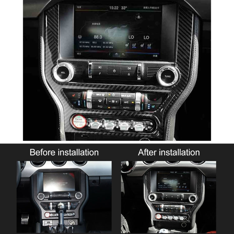 Car Central Control Panel Decorative Sticker for Ford Mustang 2015-2020, Central Control Panel