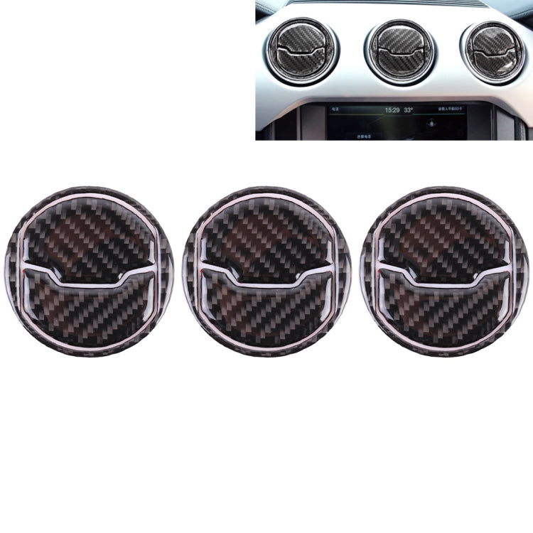 9 PCS Central Air Vents Cover Decorative Sticker Air Outlet Trim Ring for Ford Mustang 2015-2020, Central Air Vents