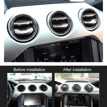 Load image into Gallery viewer, 9 PCS Central Air Vents Cover Decorative Sticker Air Outlet Trim Ring for Ford Mustang 2015-2020, Central Air Vents