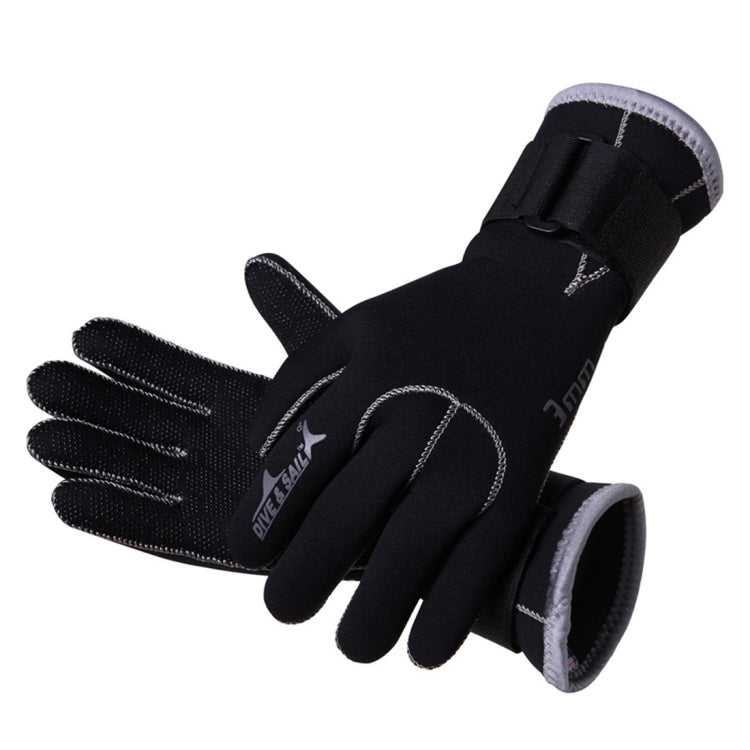 DIVE&SAIL 3mm Neoprene Anti-slip Warm Wear-resistant Swimming Diving Gloves, Size: S, Size: L, Size: M