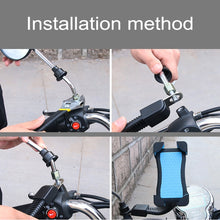 Load image into Gallery viewer, Universal 360 Degrees Free Rotation ABS Motorcycle Phone Bracket Mountain Bike Navigation Bracket GPS/Mobile Holder for 3.5-6.5 inch Mobile Phone