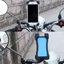 Load image into Gallery viewer, Universal 360 Degrees Free Rotation ABS Motorcycle Phone Bracket Mountain Bike Navigation Bracket GPS/Mobile Holder for 3.5-6.5 inch Mobile Phone
