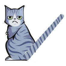 Load image into Gallery viewer, Vehicle Car Rear Windshield Window Wiper Reflective Self-Adhesive Cat Moving Tail Vinyl Decal Sticker, Frowning Cat, Smiling Cat
