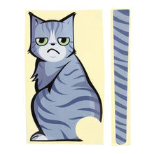 Load image into Gallery viewer, Vehicle Car Rear Windshield Window Wiper Reflective Self-Adhesive Cat Moving Tail Vinyl Decal Sticker, Frowning Cat, Smiling Cat