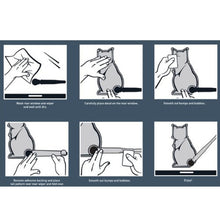 Load image into Gallery viewer, Vehicle Car Rear Windshield Window Wiper Reflective Self-Adhesive Cat Moving Tail Vinyl Decal Sticker, Frowning Cat, Smiling Cat