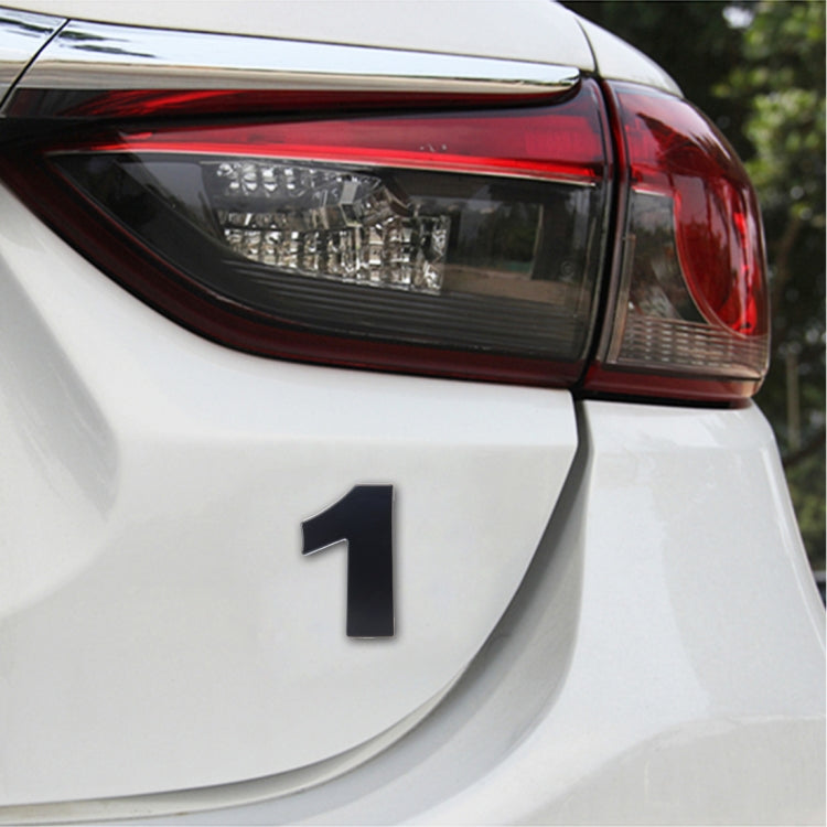 Car Vehicle Badge Emblem 3D Number One Self-adhesive Sticker Decal, Size: 3.6*4.5*0.5cm, 1, 2, 3, 4, 5, 6, 7, 8