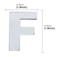 Load image into Gallery viewer, Car Vehicle Badge Emblem 3D English Letter Self-adhesive Sticker Decal, Size: 4.5*4.5*0.5cm, F, Q, G, R, H, S, I, T, A, J, U, Y, K, V, Z, L, W, B, M, X, C, N, D, O, E, P