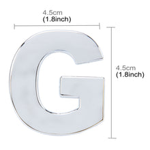 Load image into Gallery viewer, Car Vehicle Badge Emblem 3D English Letter Self-adhesive Sticker Decal, Size: 4.5*4.5*0.5cm, G, R, H, S, I, T, A, J, U, Y, K, V, Z, L, W, B, M, X, C, N, D, O, E, P, F, Q