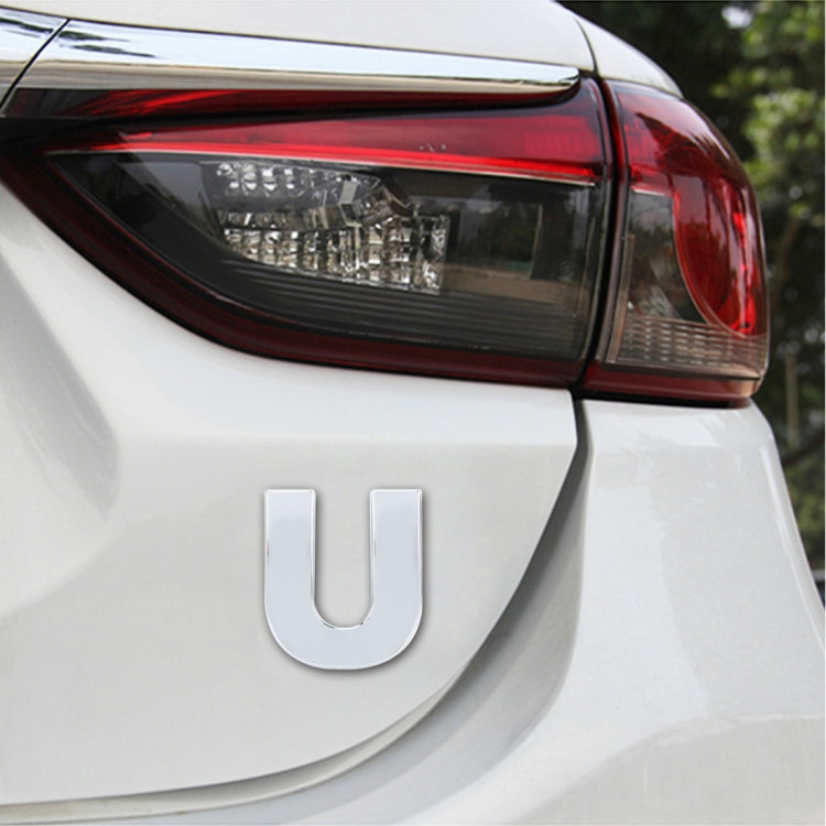 Car Vehicle Badge Emblem 3D English Letter Self-adhesive Sticker Decal, Size: 4.5*4.5*0.5cm, G, R, H, S, I, T, A, J, U, Y, K, V, Z, L, W, B, M, X, C, N, D, O, E, P, F, Q