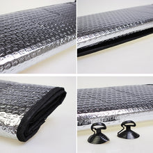 Load image into Gallery viewer, Silver Aluminum Foil Sun Shade Car Windshield Visor Cover Block Front Window Sunshade UV Protect, Size: 130 x 60cm, 130 x 60cm