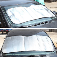 Load image into Gallery viewer, Silver Aluminum Foil Sun Shade Car Windshield Visor Cover Block Front Window Sunshade UV Protect, Size: 130 x 60cm, 130 x 60cm