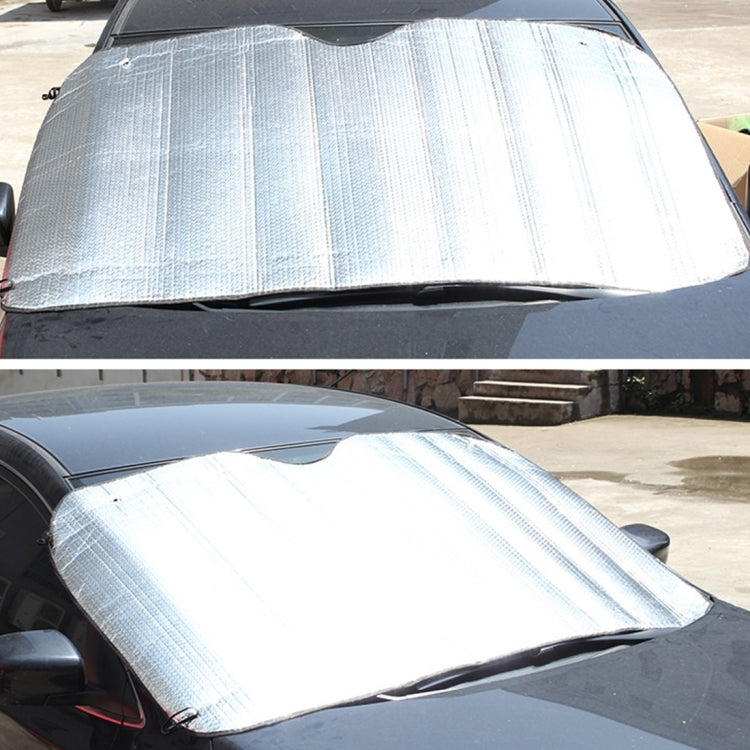Silver Aluminum Foil Sun Shade Car Windshield Visor Cover Block Front Window Sunshade UV Protect, Size: 130 x 60cm, 130 x 60cm