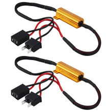 Load image into Gallery viewer, 2 PCS H7 Car Canbus Error Canceller Decoder Load Resistor LED 50W 8 Ohm No Blinking Decoder Heat Resistance Aluminum Case Heat Sink High Power Metal Shell Resistance, H7