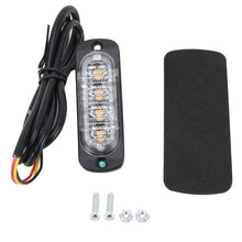 Load image into Gallery viewer, DC 12V-24V 2W 4LEDs SMD-2835 Lamps 17 Flash Patterns 3 Lines Car Flash Lamp Waterproof Car Truck Emergency Strobe Flash Warning Light, Cable Length: 90cm, 4LEDs