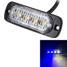 Load image into Gallery viewer, DC 12V-24V 2W 4LEDs SMD-2835 Lamps 17 Flash Patterns 3 Lines Car Flash Lamp Waterproof Car Truck Emergency Strobe Flash Warning Light, Cable Length: 90cm, 4LEDs