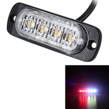Load image into Gallery viewer, DC 12V-24V 2W 4LEDs SMD-2835 Lamps 17 Flash Patterns 3 Lines Car Flash Lamp Waterproof Car Truck Emergency Strobe Flash Warning Light, Cable Length: 90cm, 4LEDs
