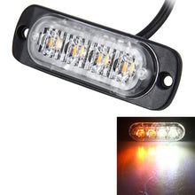 Load image into Gallery viewer, DC 12V-24V 2W 4LEDs SMD-2835 Lamps 17 Flash Patterns 3 Lines Car Flash Lamp Waterproof Car Truck Emergency Strobe Flash Warning Light, Cable Length: 90cm, 4LEDs