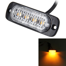 Load image into Gallery viewer, DC 12V-24V 2W 4LEDs SMD-2835 Lamps 17 Flash Patterns 3 Lines Car Flash Lamp Waterproof Car Truck Emergency Strobe Flash Warning Light, Cable Length: 90cm, 4LEDs
