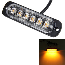 Load image into Gallery viewer, DC 12V-24V 2W 6LEDs SMD-2835 Lamps 17 Flash Patterns 3 Lines Car Flash Lamp Waterproof Car Truck Emergency Strobe Flash Warning Light, Cable Length: 90cm, 6LEDs