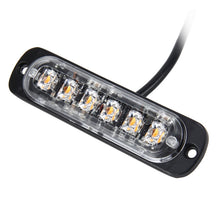 Load image into Gallery viewer, DC 12V-24V 2W 6LEDs SMD-2835 Lamps 17 Flash Patterns 3 Lines Car Flash Lamp Waterproof Car Truck Emergency Strobe Flash Warning Light, Cable Length: 90cm, 6LEDs