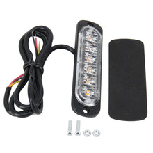 Load image into Gallery viewer, DC 12V-24V 2W 6LEDs SMD-2835 Lamps 17 Flash Patterns 3 Lines Car Flash Lamp Waterproof Car Truck Emergency Strobe Flash Warning Light, Cable Length: 90cm, 6LEDs
