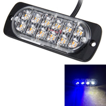Load image into Gallery viewer, DC 12V-24V 2W 12LEDs SMD-2835 Lamps 17 Flash Patterns 3 Lines Car Flash Lamp Waterproof Car Truck Emergency Strobe Flash Warning Light, Cable Length: 90cm, 12LEDs