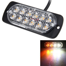 Load image into Gallery viewer, DC 12V-24V 2W 12LEDs SMD-2835 Lamps 17 Flash Patterns 3 Lines Car Flash Lamp Waterproof Car Truck Emergency Strobe Flash Warning Light, Cable Length: 90cm, 12LEDs