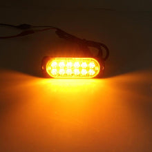 Load image into Gallery viewer, DC 12V-24V 2W 12LEDs SMD-2835 Lamps 17 Flash Patterns 3 Lines Car Flash Lamp Waterproof Car Truck Emergency Strobe Flash Warning Light, Cable Length: 90cm, 12LEDs